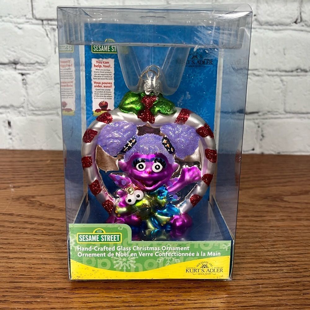 Sesame Street Abby Cadabby Glass Ornament by Kurt S. Adler New